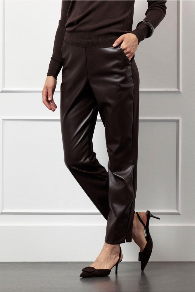 Anne faux leather trousers Bruin 1 Anne faux leather trousers Bruin 1