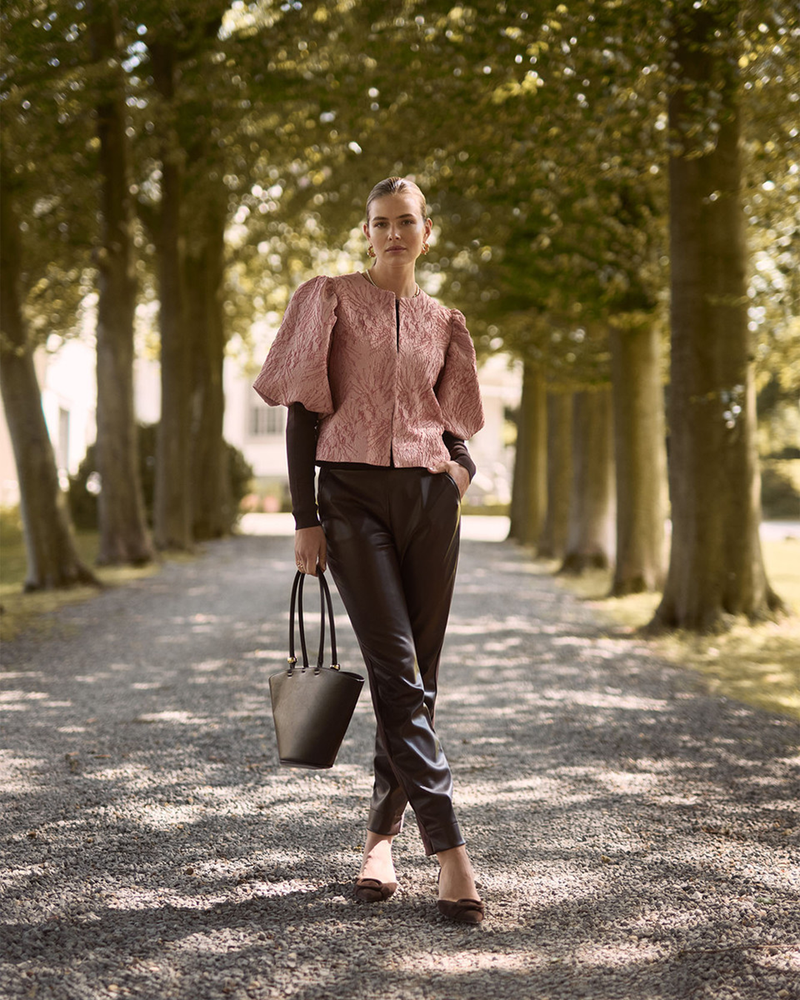 Anne faux leather trousers Bruin 1 Anne faux leather trousers Bruin 1