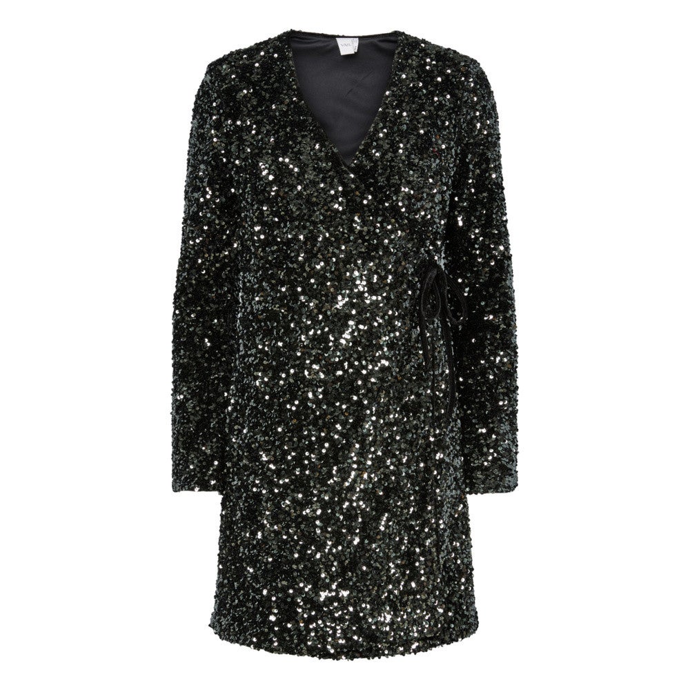 YASELLE LS WRAP DRESS - SHOW Zwart 1 YASELLE LS WRAP DRESS - SHOW Zwart 1