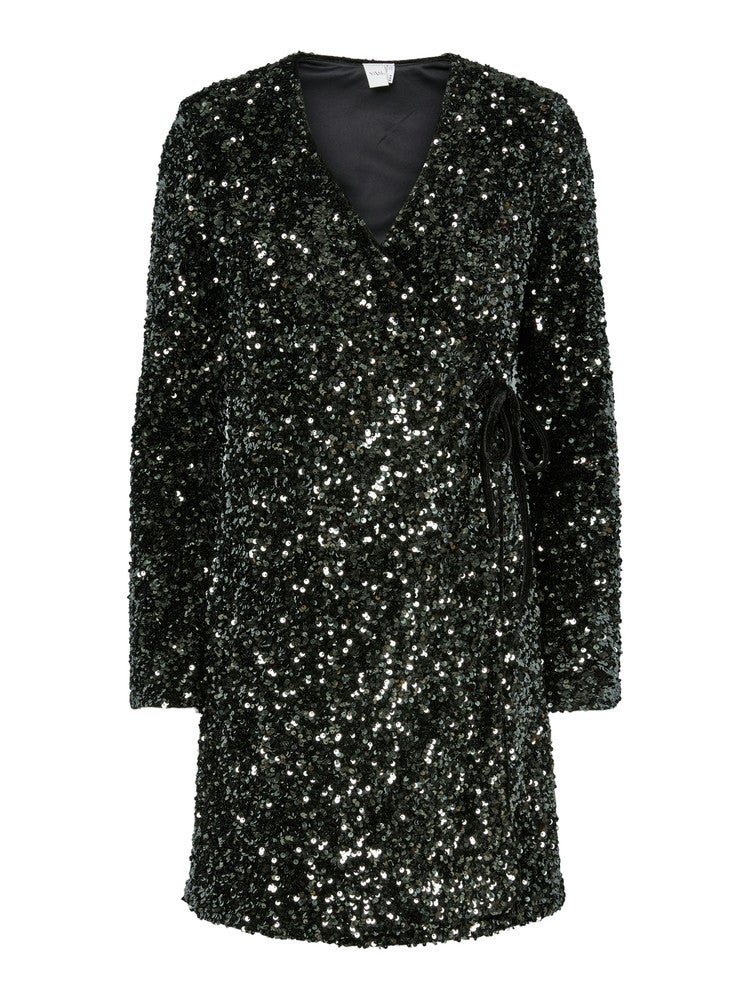 YASELLE LS WRAP DRESS - SHOW Zwart 1 YASELLE LS WRAP DRESS - SHOW Zwart 1