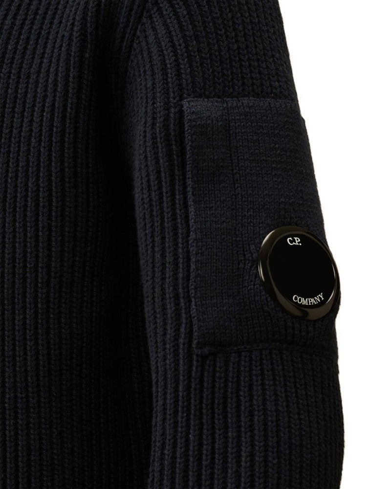 Knitted Vest with Zip Donker Blauw Knitted Vest with Zip Donker Blauw