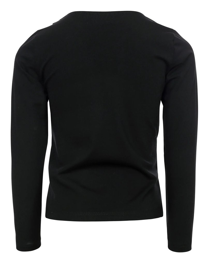 10Sixteen T-shirt with drape Zwart 1 10Sixteen T-shirt with drape Zwart 1