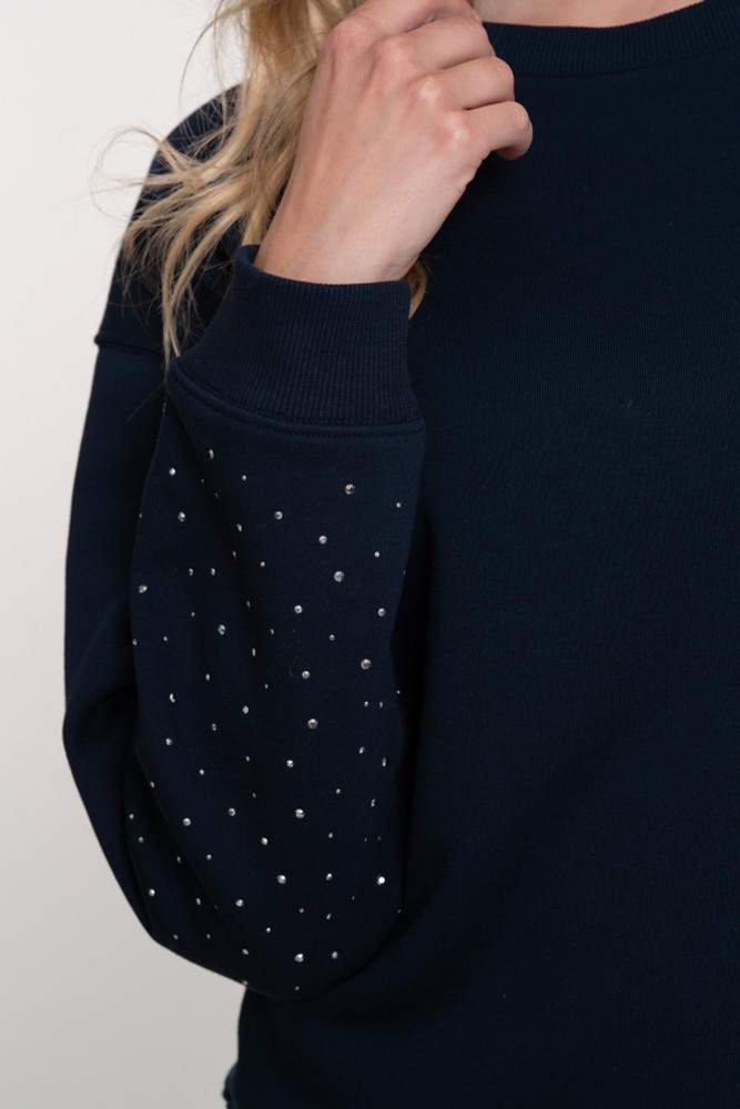 Sweater sparkle sleeves Blauw Sweater sparkle sleeves Blauw