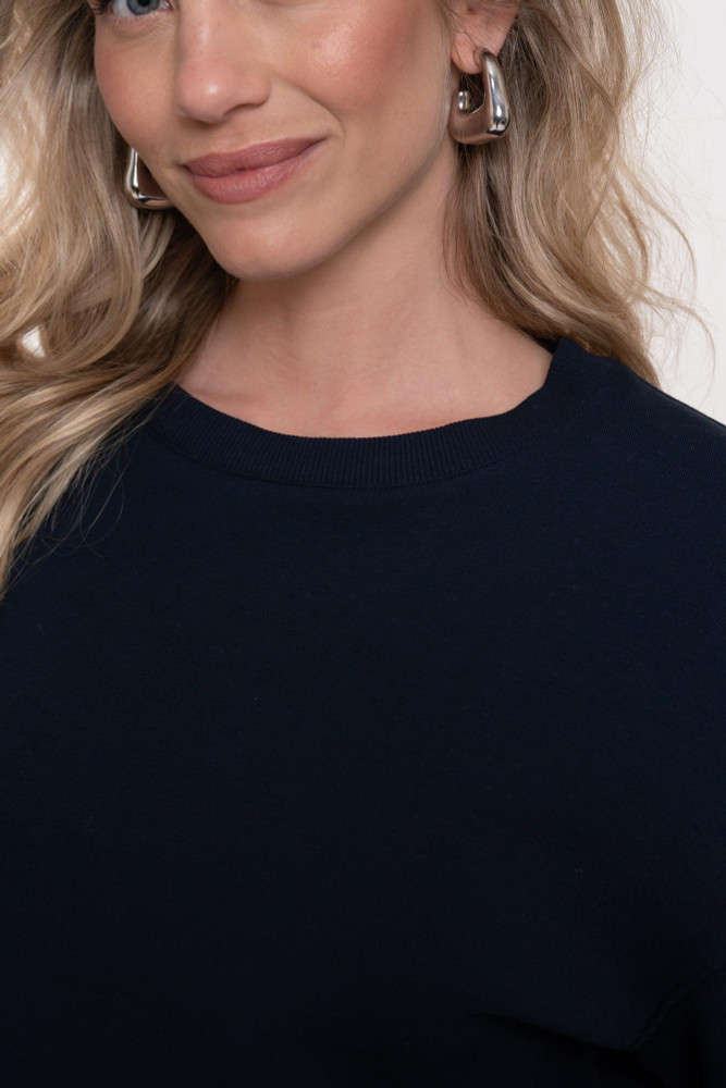 Sweater sparkle sleeves Blauw Sweater sparkle sleeves Blauw