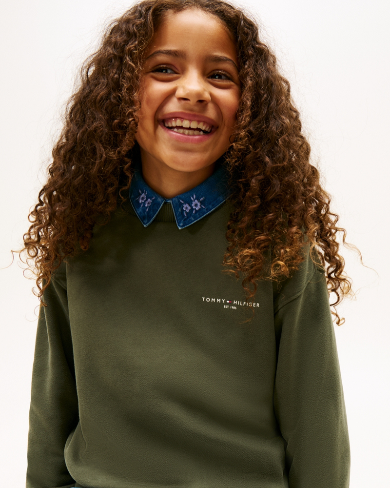 Mini Corp Chestlogo Crewneck Sweater Army Mini Corp Chestlogo Crewneck Sweater Army