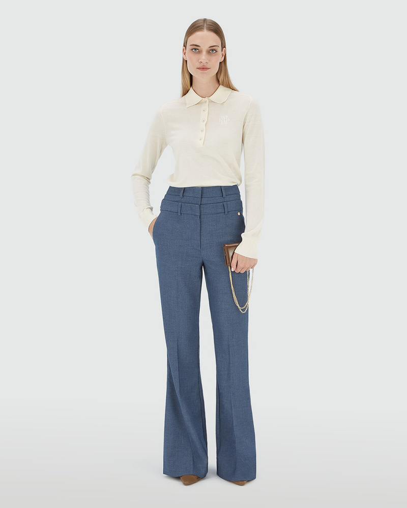 LIORA Flared Pantalon Blauw LIORA Flared Pantalon Blauw