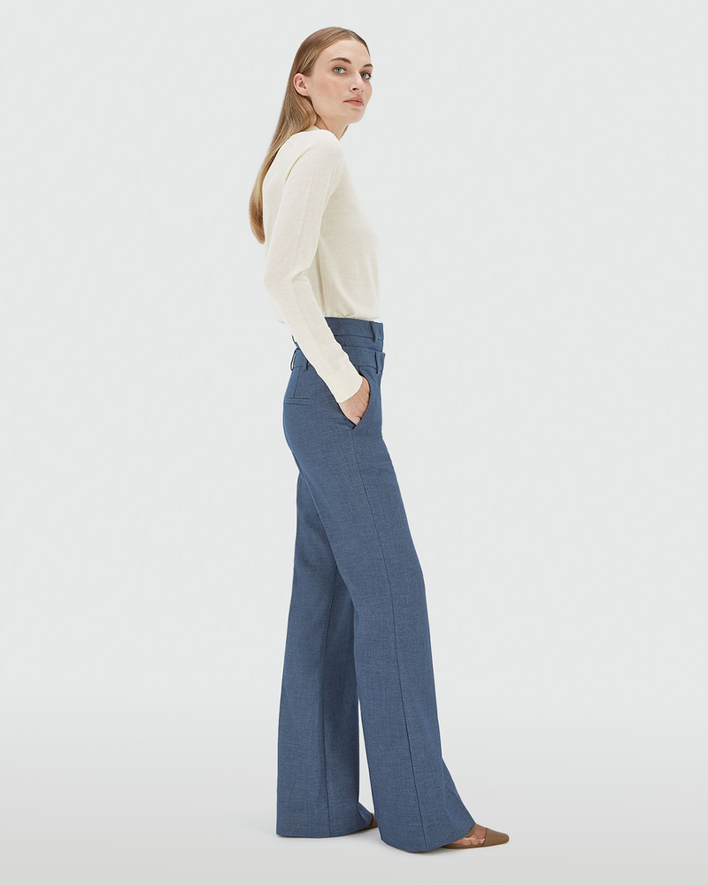 LIORA Flared Pantalon Blauw LIORA Flared Pantalon Blauw