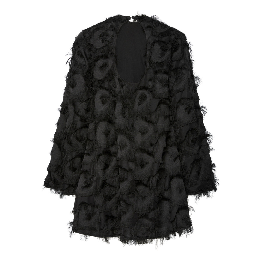 YASDIO LS SHORT DRESS Zwart 1 YASDIO LS SHORT DRESS Zwart 1