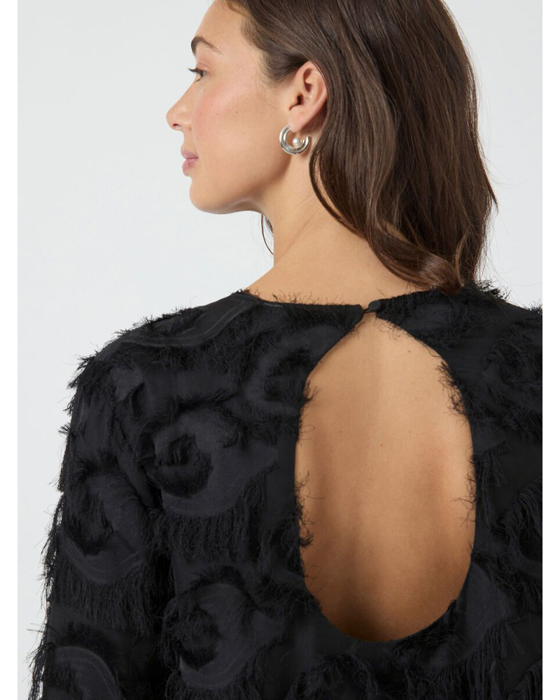 YASDIO LS SHORT DRESS Zwart 1 YASDIO LS SHORT DRESS Zwart 1