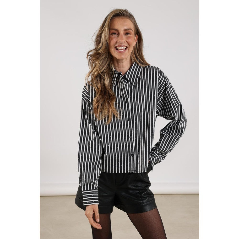 Tessa Blouse Strass Zwart 1 Tessa Blouse Strass Zwart 1