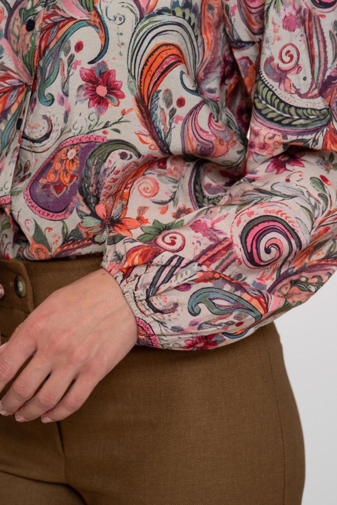 Blouse met paisleyprint Multi Blouse met paisleyprint Multi