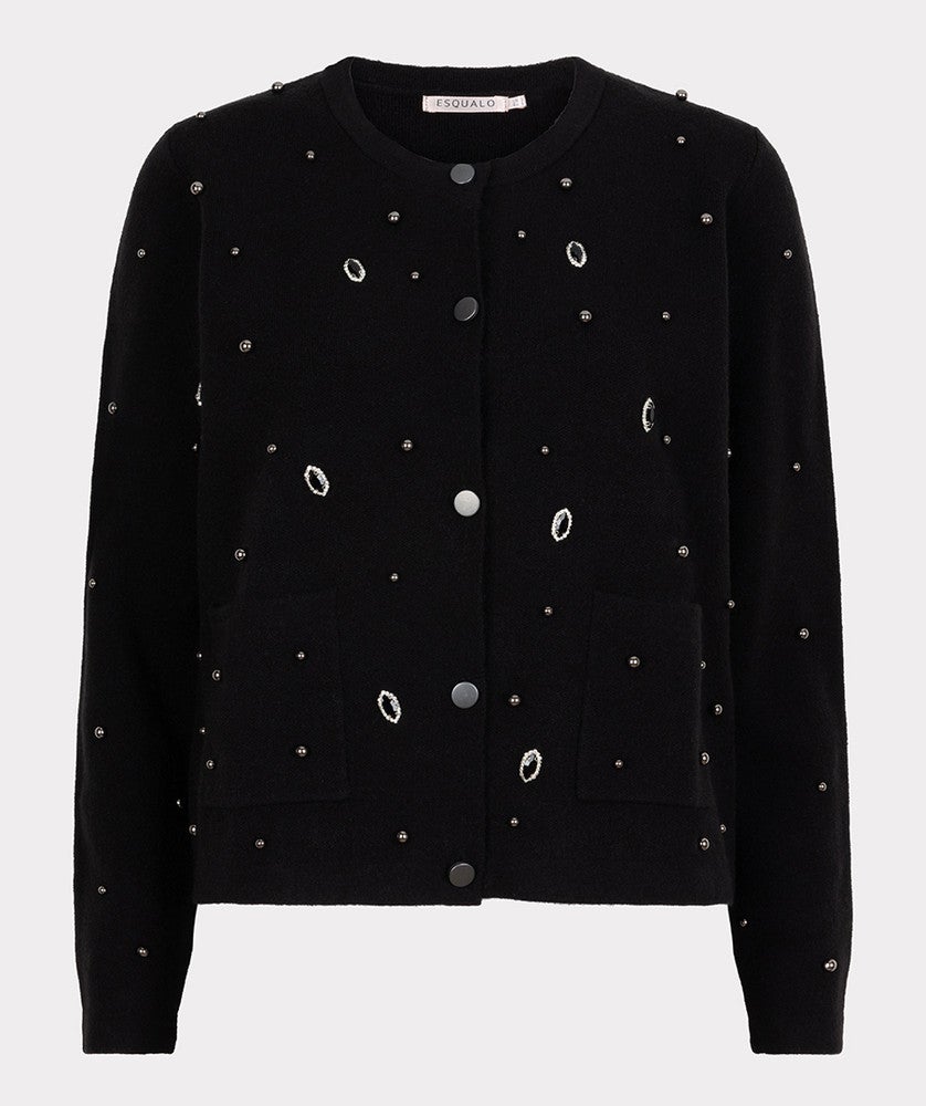 Cardigan embellished Zwart 1 Cardigan embellished Zwart 1