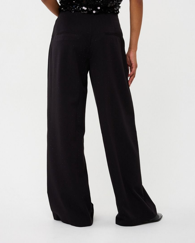 Trousers twill high rise studs Zwart 1 Trousers twill high rise studs Zwart 1