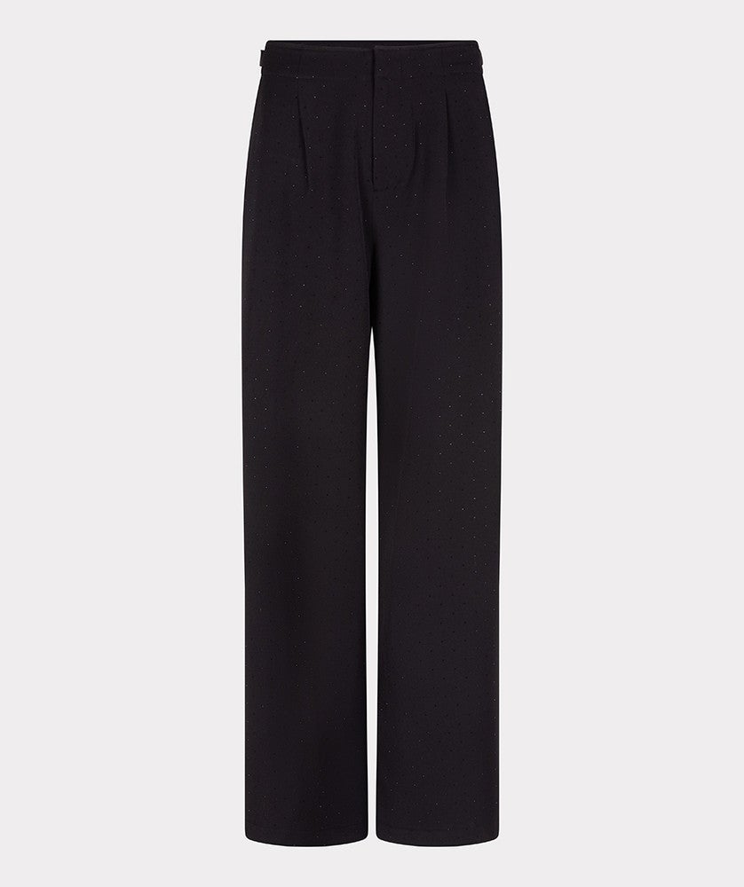 Trousers twill high rise studs Zwart 1 Trousers twill high rise studs Zwart 1