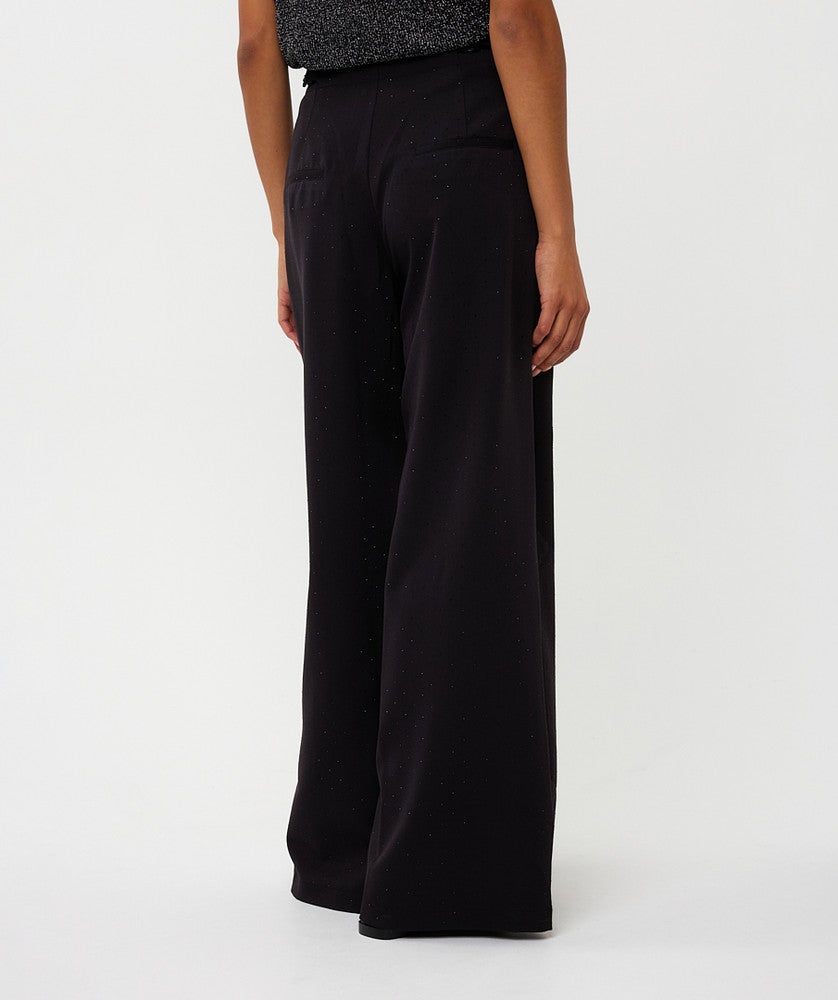 Trousers twill high rise studs Zwart 1 Trousers twill high rise studs Zwart 1