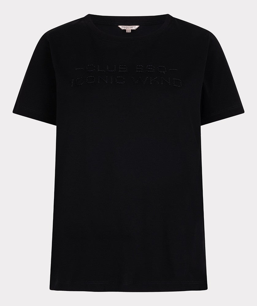 T-shirt ''Iconic Weekend'' Zwart 1 T-shirt ''Iconic Weekend'' Zwart 1