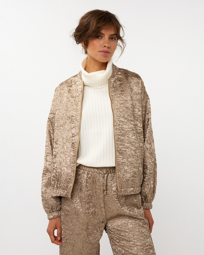 Bomber satin crinkle Goud Bomber satin crinkle Goud