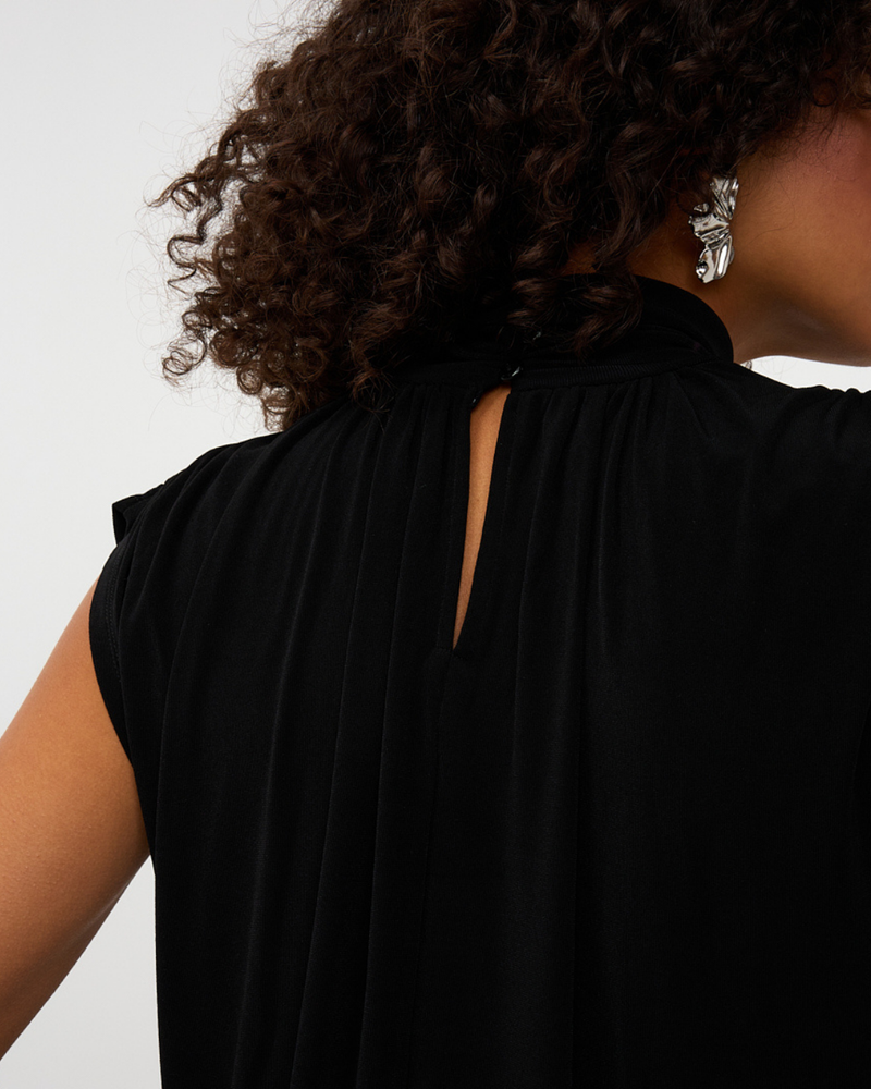 Top col gathering Zwart 1 Top col gathering Zwart 1