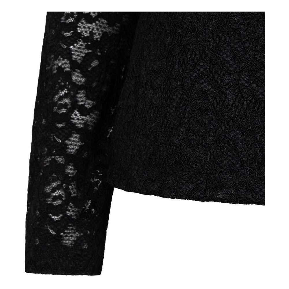 Top lace lurex stretch Zwart 1 Top lace lurex stretch Zwart 1