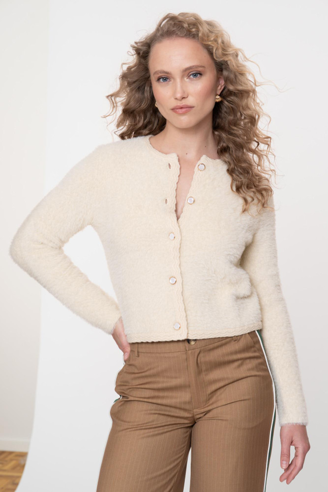Cardigan hairy Off White Cardigan hairy Off White
