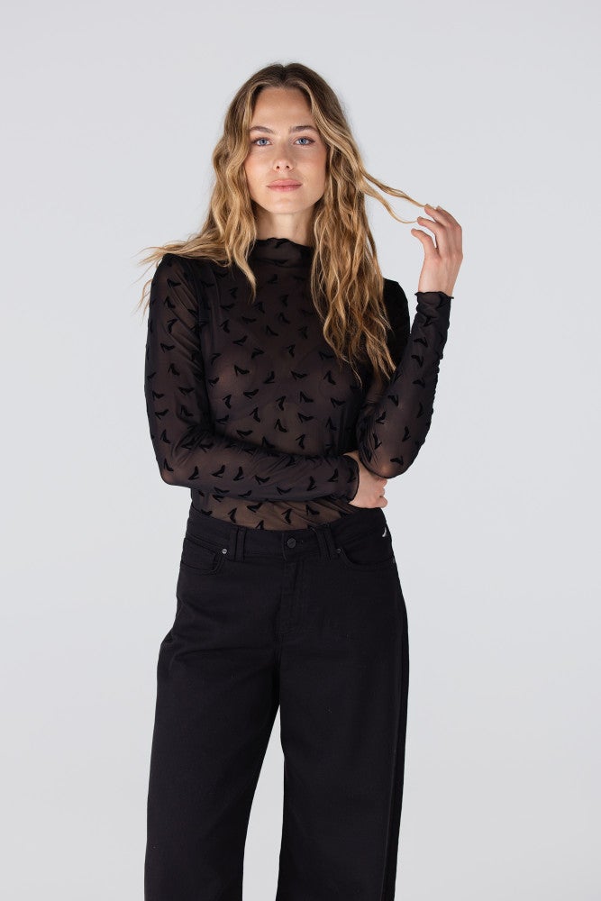 JULA SHIRT MESH MH 148 turtle neck Zwart 1 JULA SHIRT MESH MH 148 turtle neck Zwart 1