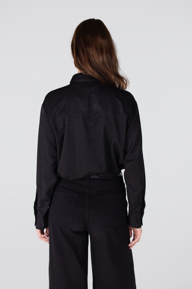 ESS BLOUSE SR 737 necktie Zwart 1 ESS BLOUSE SR 737 necktie Zwart 1