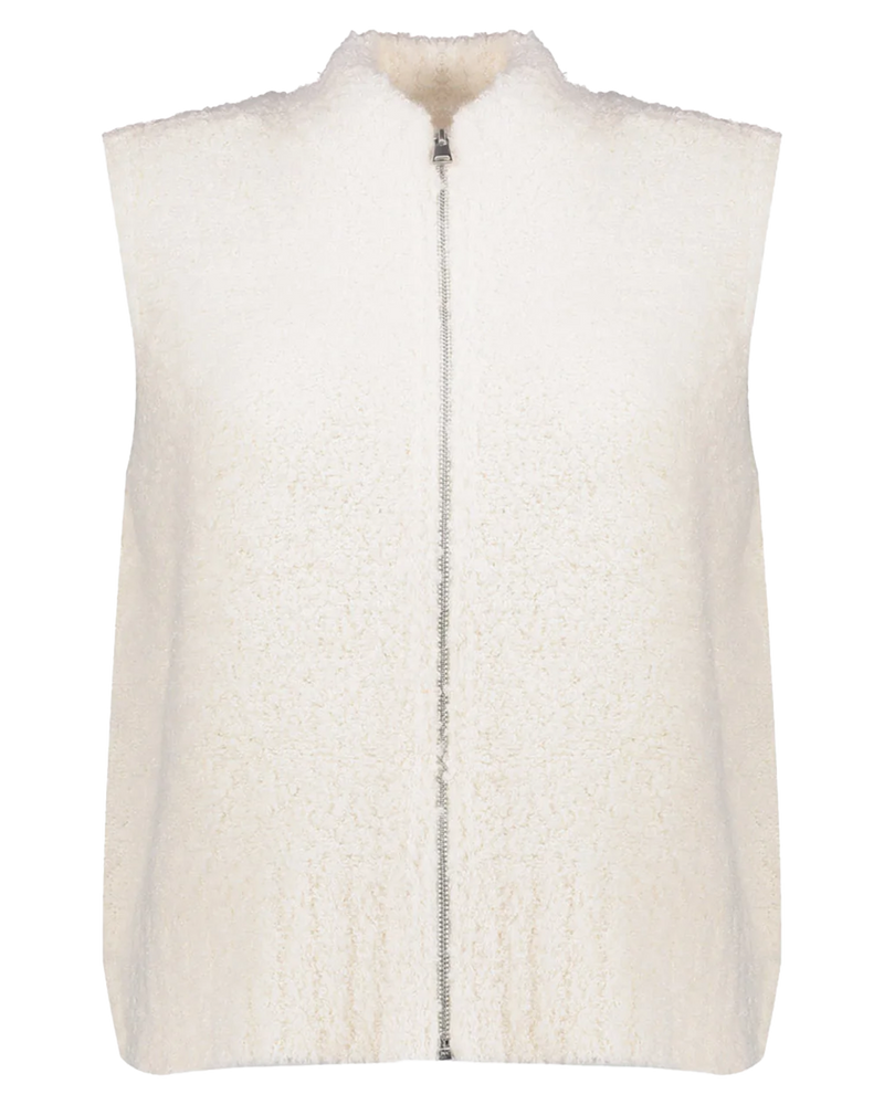 Pullover teddy sleeveless with zipper Gilet Off White Pullover teddy sleeveless with zipper Gilet Off White