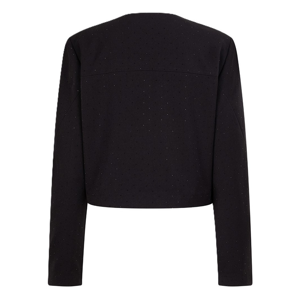 Blazer twill cropped studs Zwart 1 Blazer twill cropped studs Zwart 1