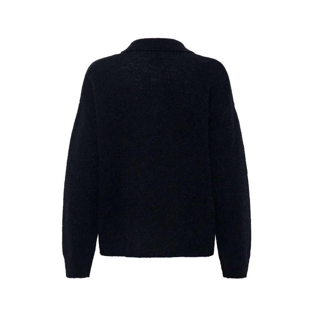 SivaMW Knit Polo Pullover Zwart 1 SivaMW Knit Polo Pullover Zwart 1