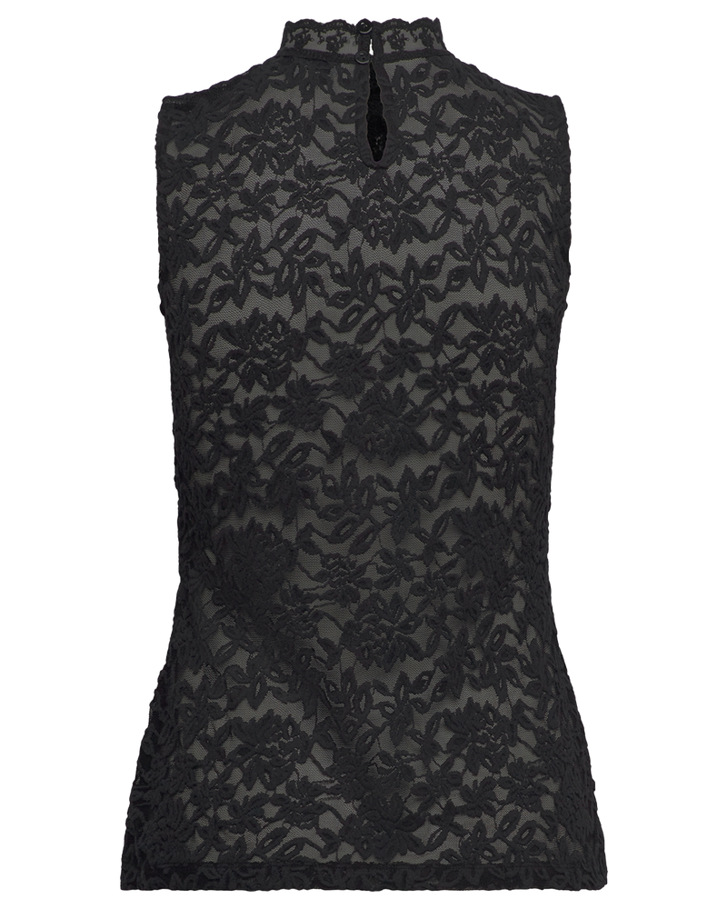 RWDelicia Lace SL T-neck Top Zwart 1 RWDelicia Lace SL T-neck Top Zwart 1