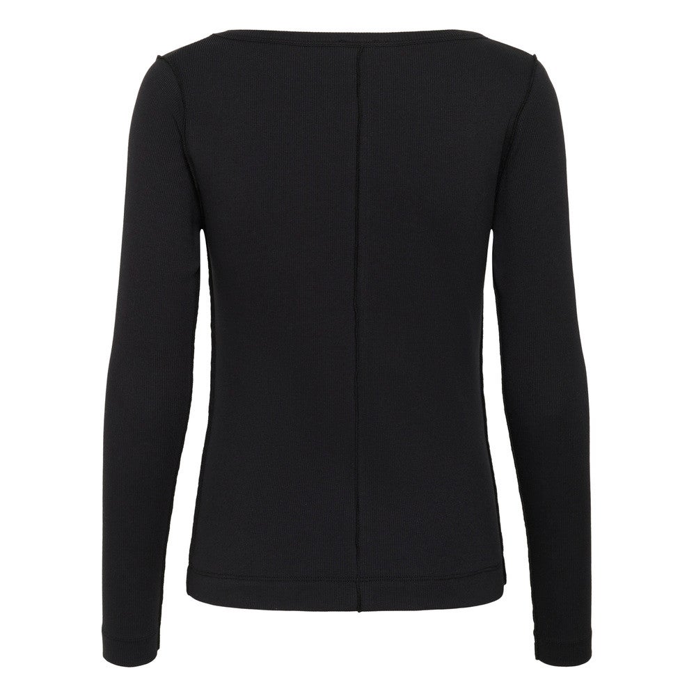 MandyMW Boatneck LS Blouse Zwart 1 MandyMW Boatneck LS Blouse Zwart 1