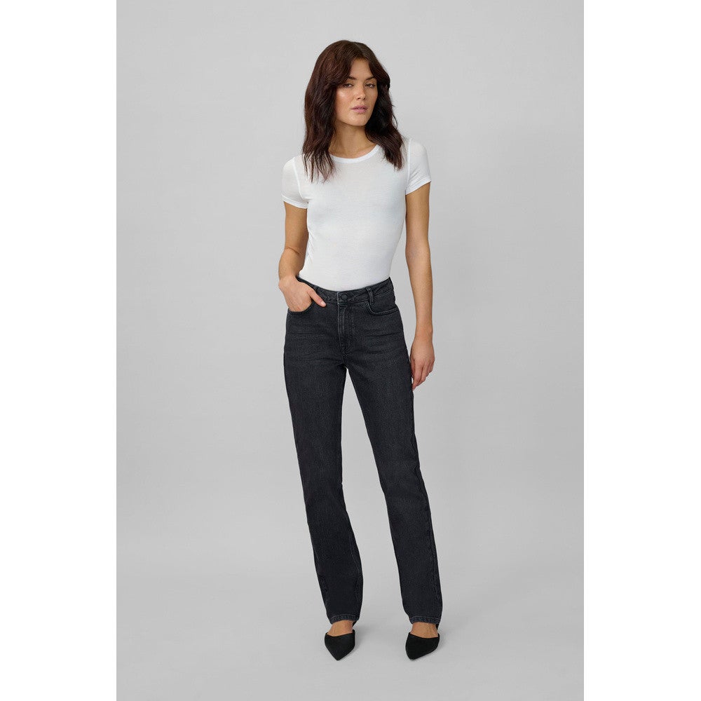 MWIsa 139 High Straight Jeans Zwart 1 MWIsa 139 High Straight Jeans Zwart 1