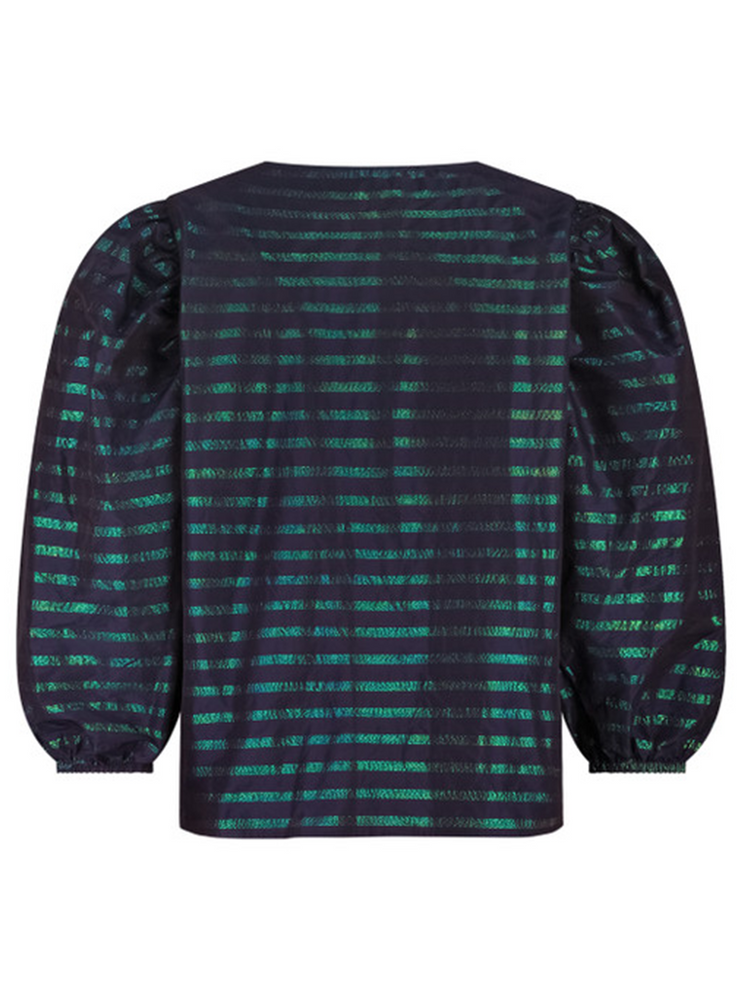 Xara sparkle stripe blouse Donker Blauw Xara sparkle stripe blouse Donker Blauw