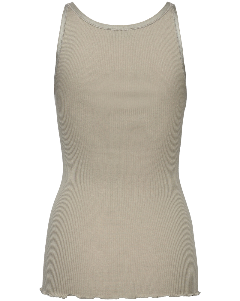 RW Belle Silk U-neck Strap Elastic Top Grijs RW Belle Silk U-neck Strap Elastic Top Grijs