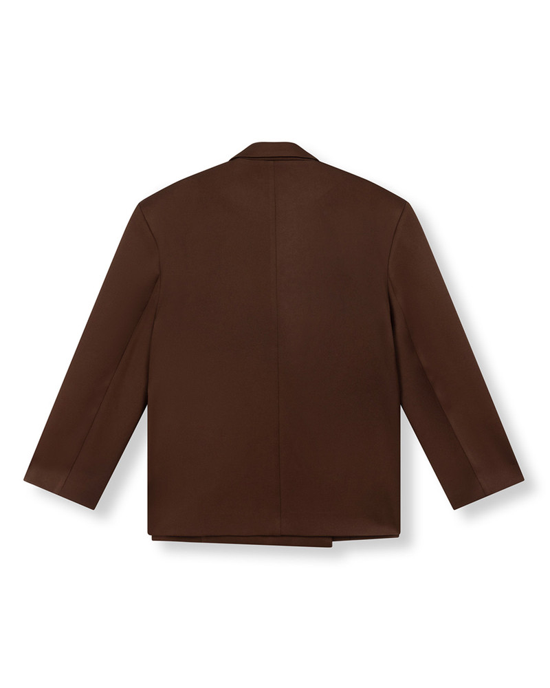 Ladies Woven Oversized Blazer Adele Bruin 1 Ladies Woven Oversized Blazer Adele Bruin 1