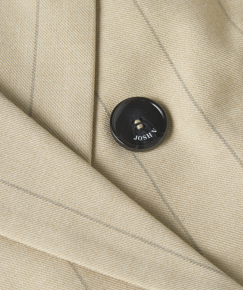 PLEUN regular fit blazer with pinstripe Beige PLEUN regular fit blazer with pinstripe Beige