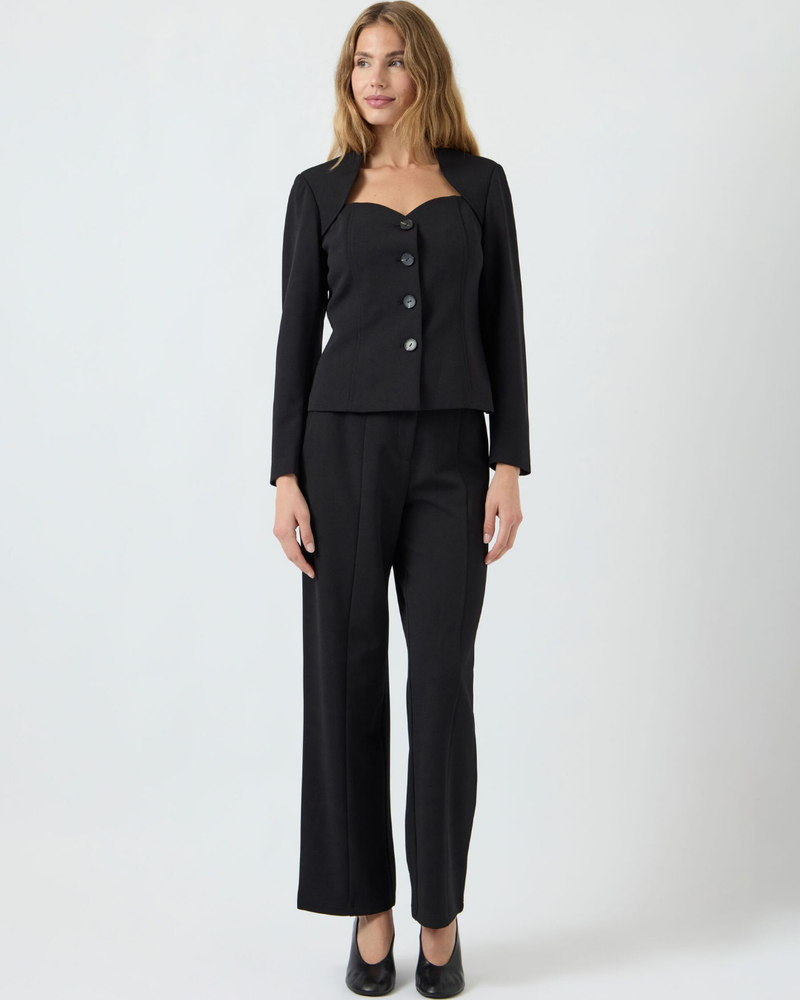 YASFAVO 7/8 BLAZER TOP S. Zwart 1 YASFAVO 7/8 BLAZER TOP S. Zwart 1