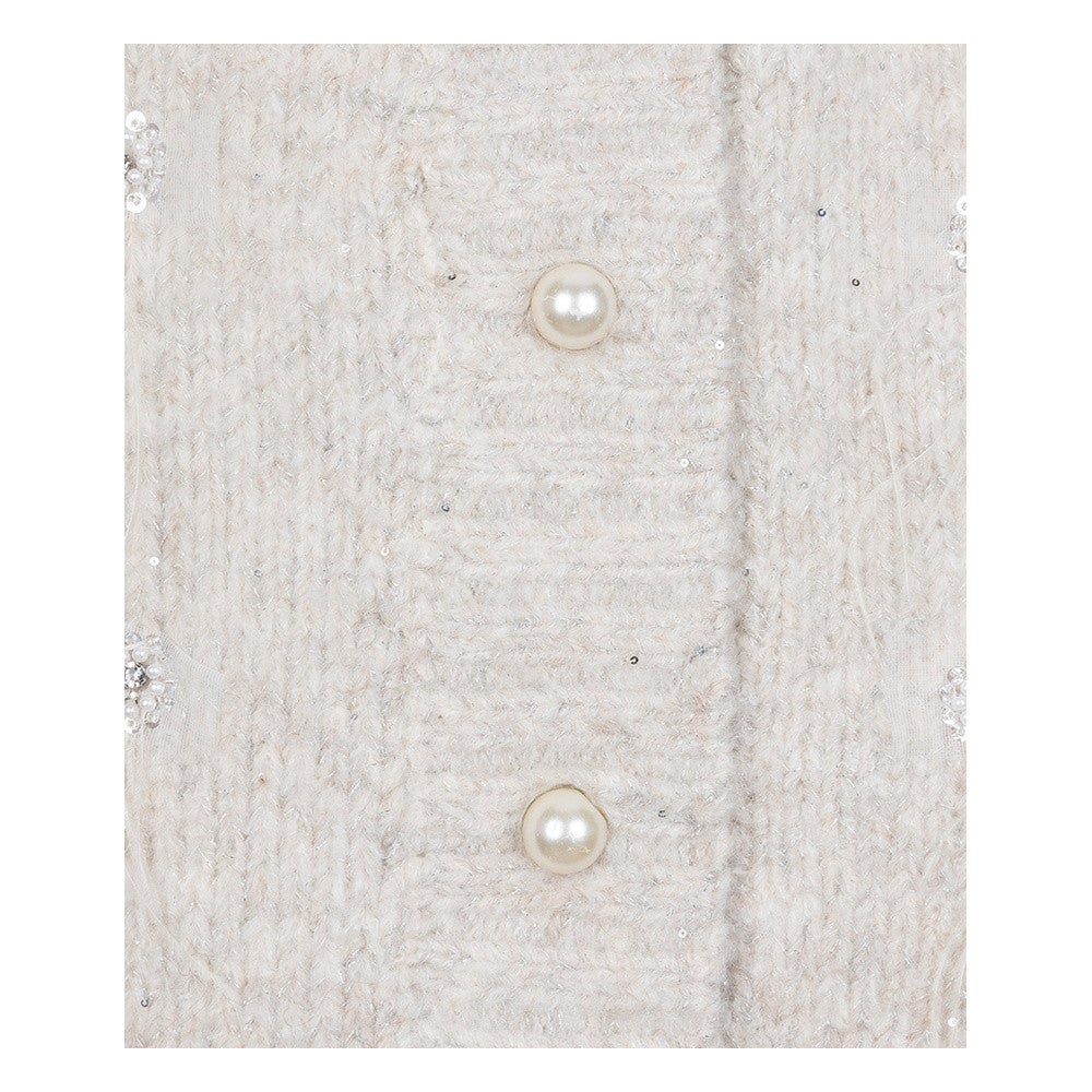 Cardigan embellished feathers Grijs Cardigan embellished feathers Grijs