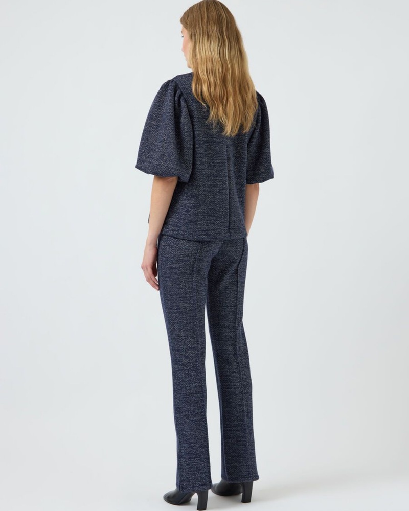 YASCASA HW FLARED PANT - EX Blauw YASCASA HW FLARED PANT - EX Blauw