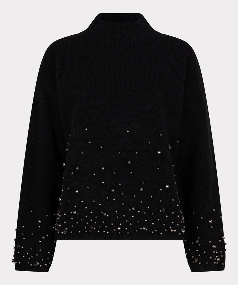 Sweater pearls Zwart 1 Sweater pearls Zwart 1
