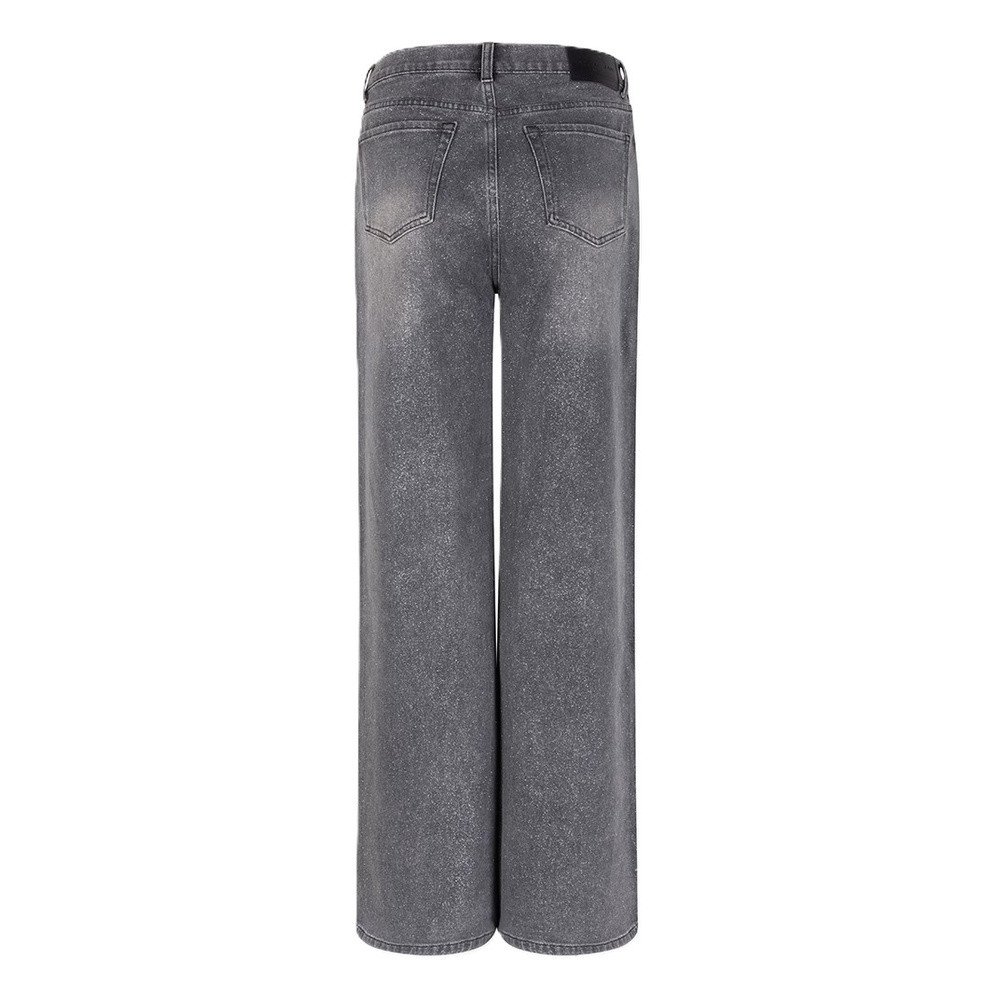 Trousers jeans wide leg Grijs Trousers jeans wide leg Grijs
