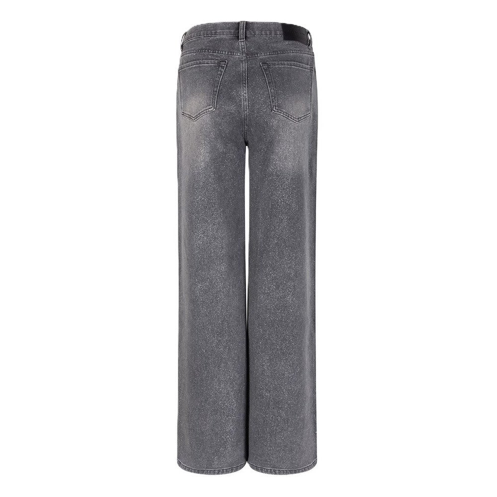 Trousers jeans wide leg Grijs Trousers jeans wide leg Grijs
