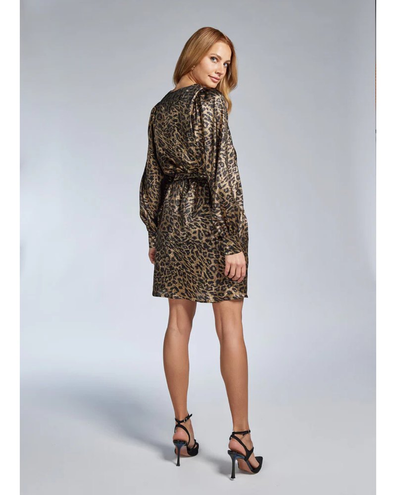 Dress Dacey Wv Shiny Leopard Zwart 1 Dress Dacey Wv Shiny Leopard Zwart 1