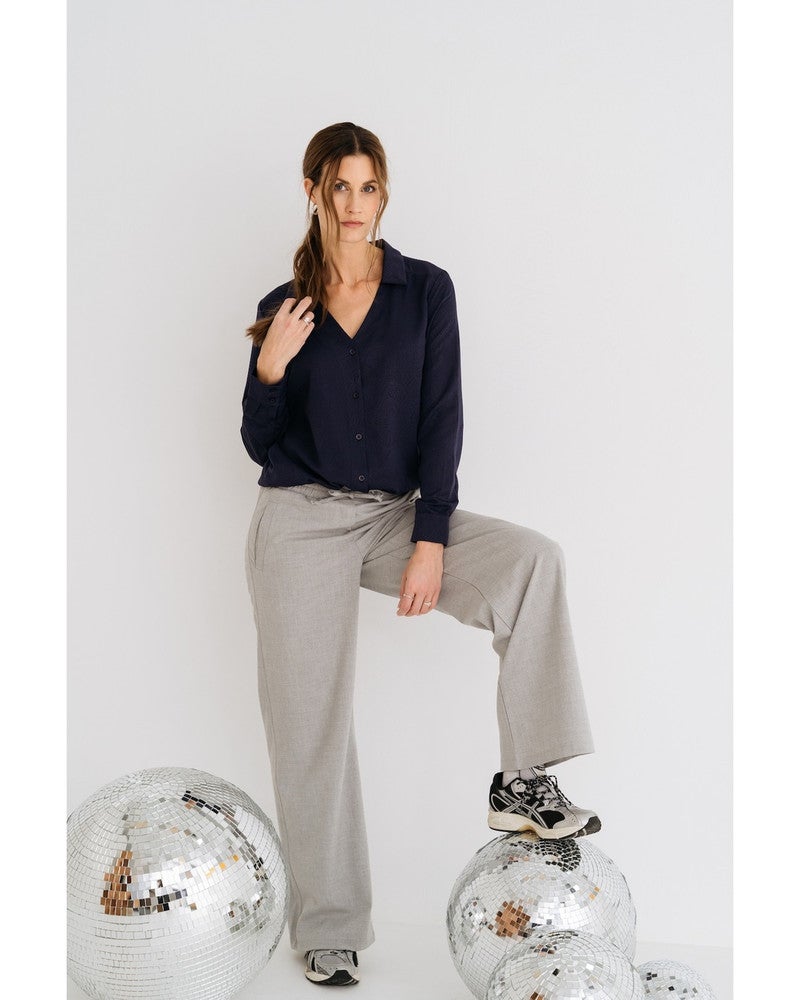 JOLENE - Blouse Donker Blauw JOLENE - Blouse Donker Blauw