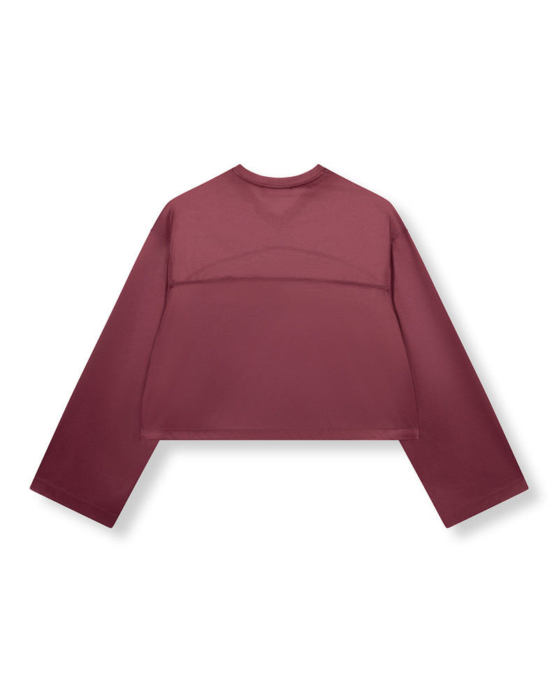 ladies knitted cropped hockey shirt FANNY Bordeaux ladies knitted cropped hockey shirt FANNY Bordeaux