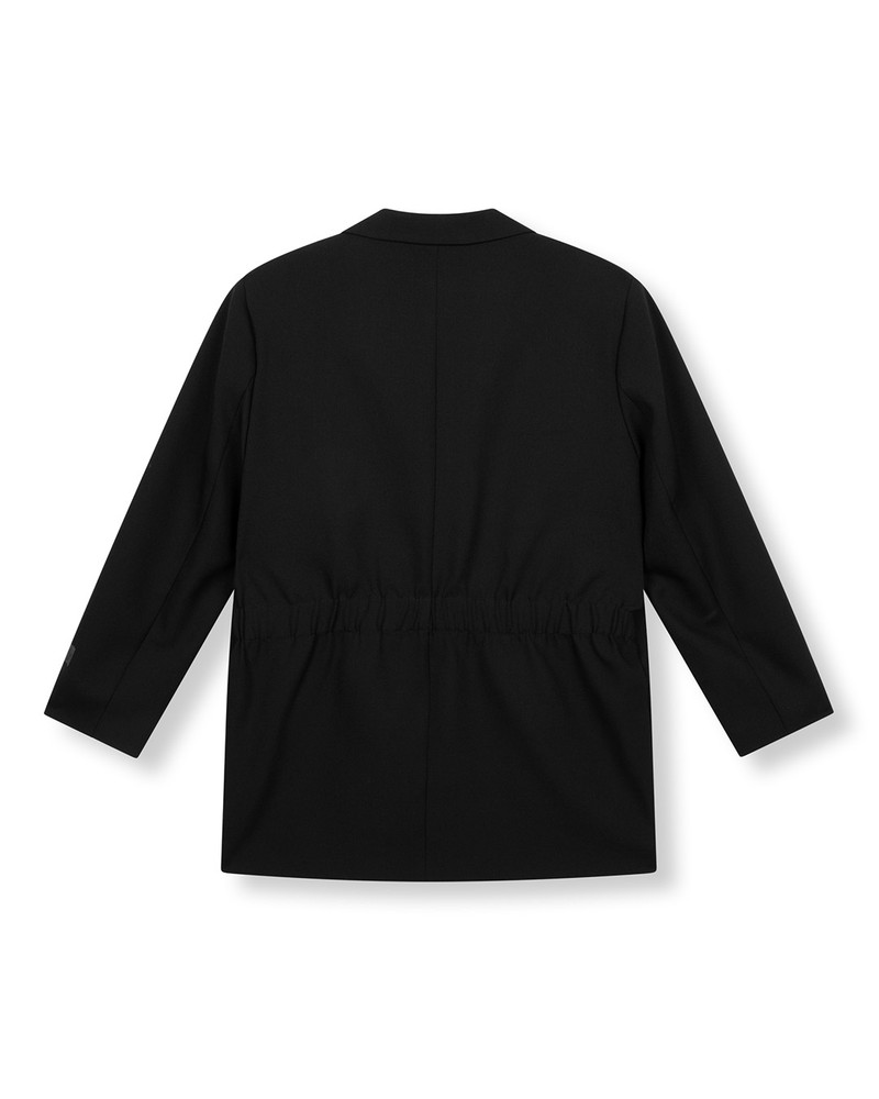 ladies woven oversized blazer LESLIE Zwart 1 ladies woven oversized blazer LESLIE Zwart 1
