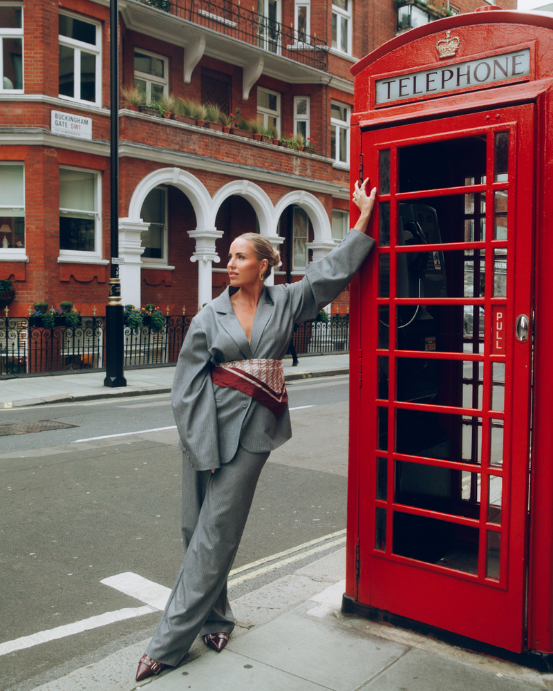 ladies woven oversized blazer MIKKY Grijs ladies woven oversized blazer MIKKY Grijs