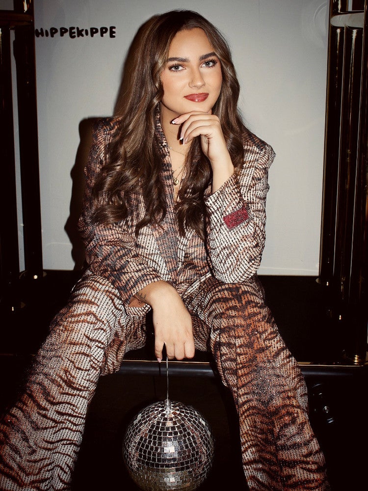 ladies knitted pants tiger print NOVA Bruin 1 ladies knitted pants tiger print NOVA Bruin 1