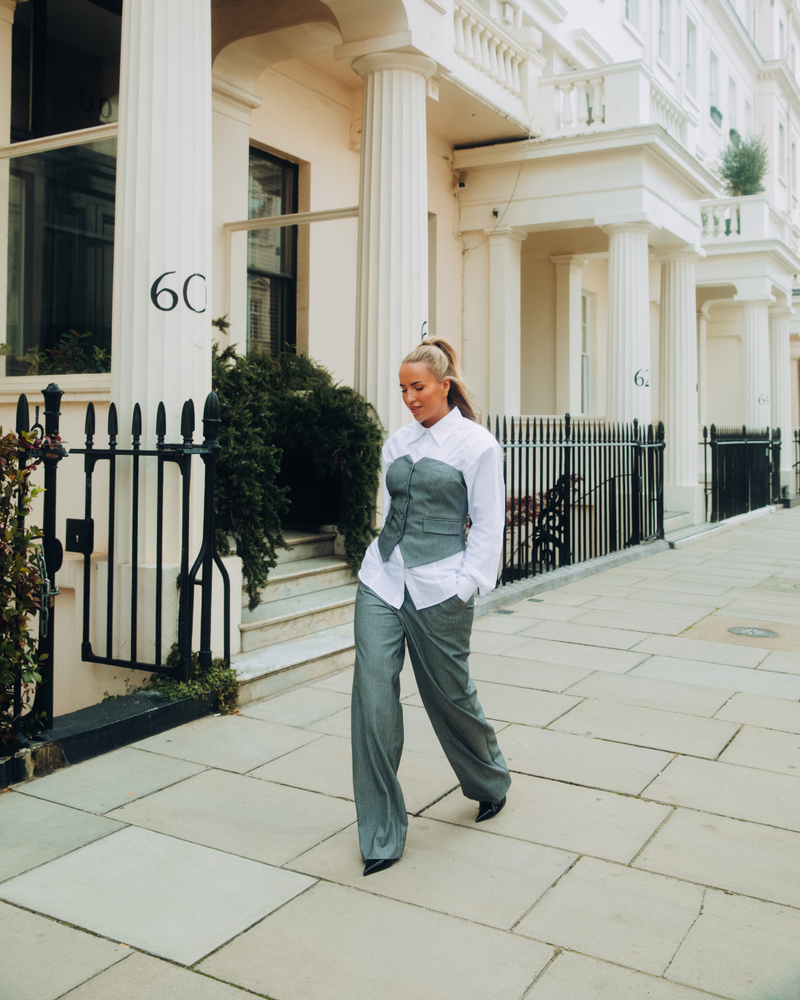 ladies woven suit corset STEIJN Grijs ladies woven suit corset STEIJN Grijs