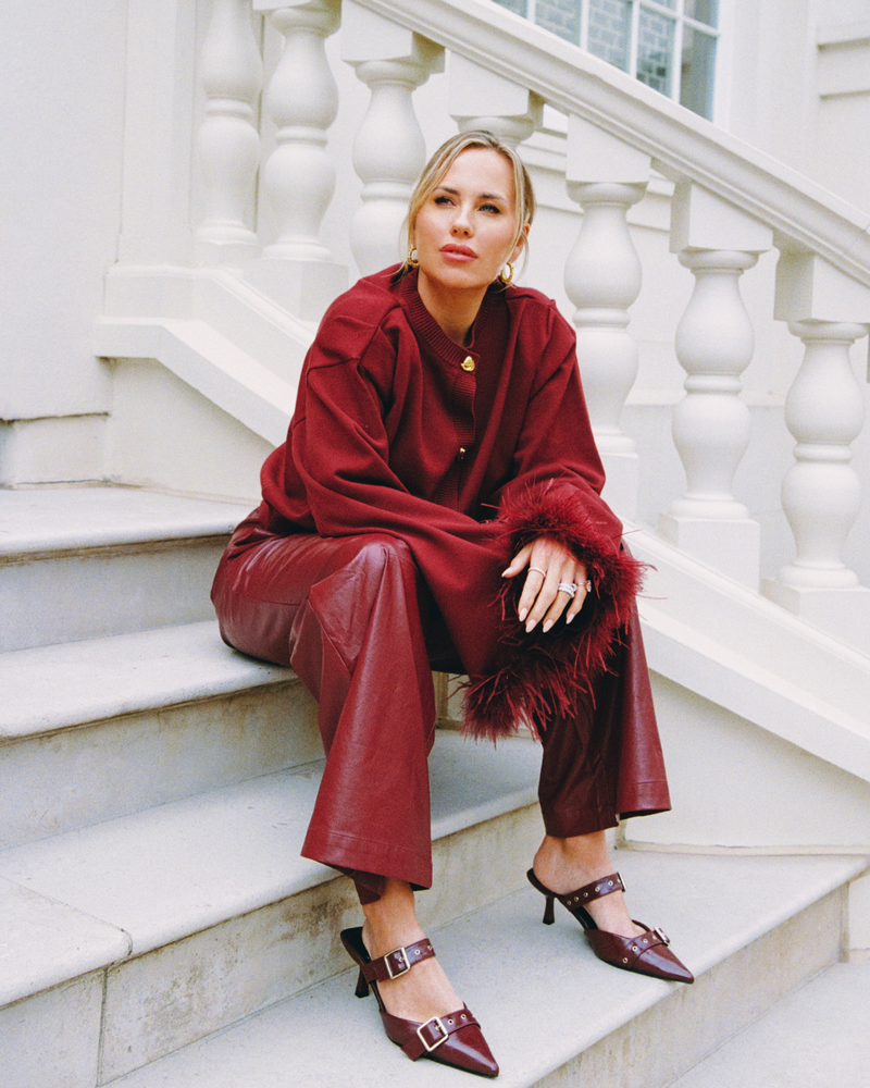 ladies woven pu pants BIBI Bordeaux ladies woven pu pants BIBI Bordeaux